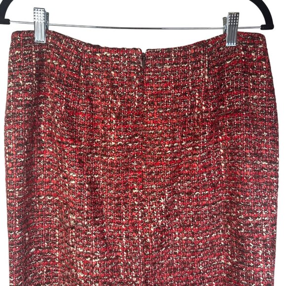 Talbots 8P Red & White Tweed Pencil Skirt - Picture 11 of 13